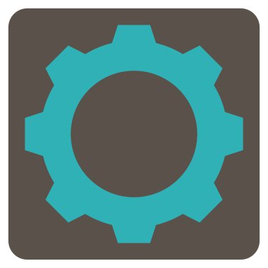 dişli düz vektör simgesi