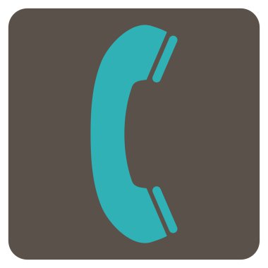 Telefon alıcı düz vektör simgesi