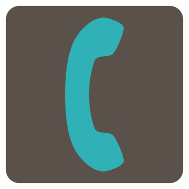 Alıcı düz vektör sembol telefon