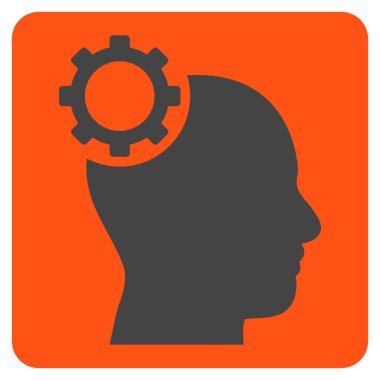 Intellect Gear Flat Vektör Simgesi