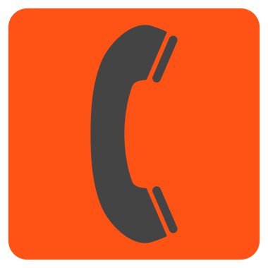 Telefon alıcı düz vektör simgesi