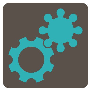 dişliler düz vektör simgesi