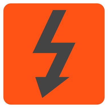 Yüksek Gerilim Düz Vektör Simgesi