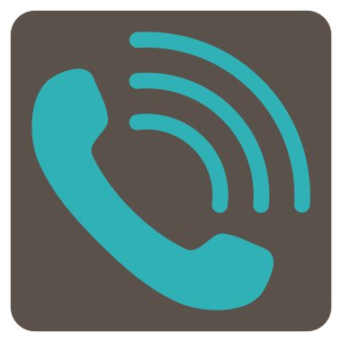 Telefon görüşmesi düz vektör piktogram