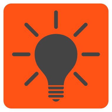 Ampul Düz Vektör Simgesi