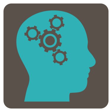 Beyin Mekaniği Düz Vektör Simgesi