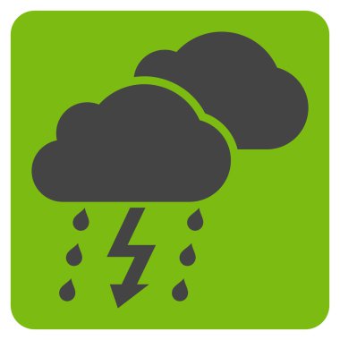 Fırtına düz vektör piktogram