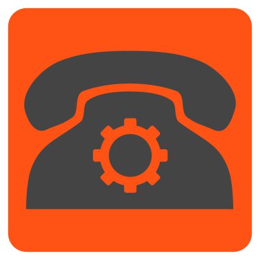 Telefon ayarları düz vektör simgesi