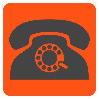 Darbe telefon düz vektör sembolü