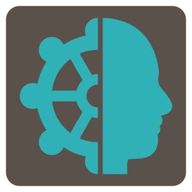 Akıl düz vektör piktogram