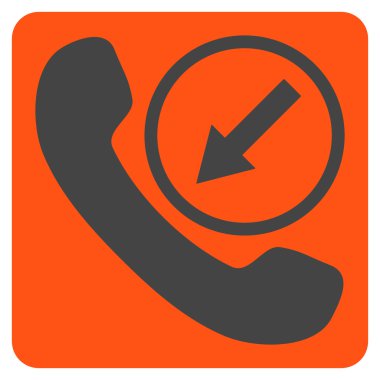 Gelen çağrı düz vektör piktogram