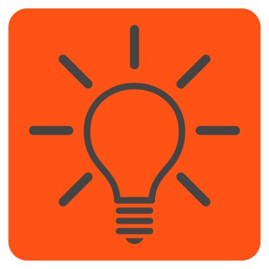 Ampul Düz Vektör Simgesi