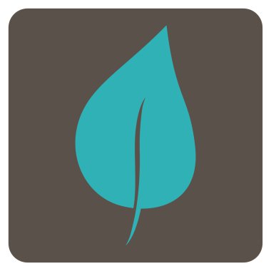 Bitki yaprak düz vektör simgesi