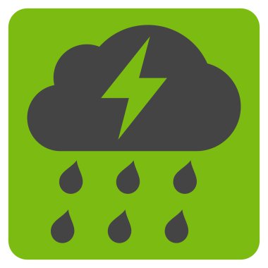 Fırtına düz vektör simgesi