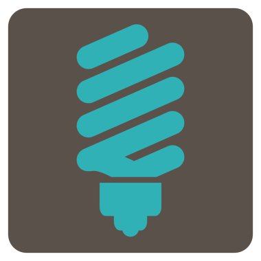 Floresan ampul düz vektör piktogram