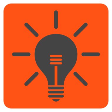 Ampul düz vektör piktogram