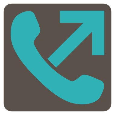 Giden çağrı düz vektör piktogram