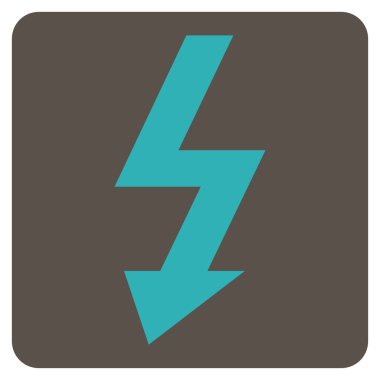 Yüksek Gerilim Düz Vektör Simgesi