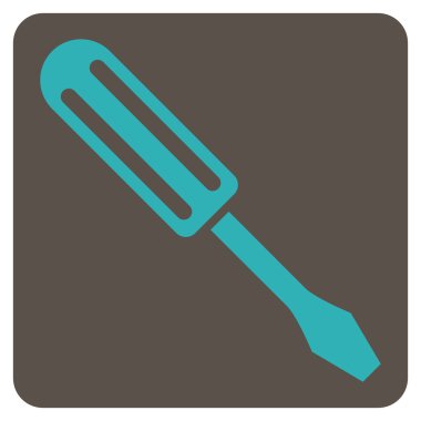 Tornavida Düz Vektör Simgesi