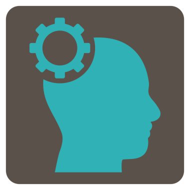 Intellect Gear Flat Vector Symbol