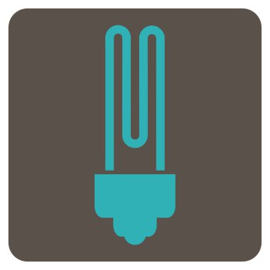 Floresan Ampul Düz Vektör Sembolü