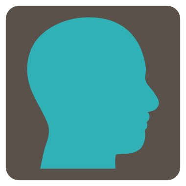 Kafa Profili Düz Vektör Sembolü