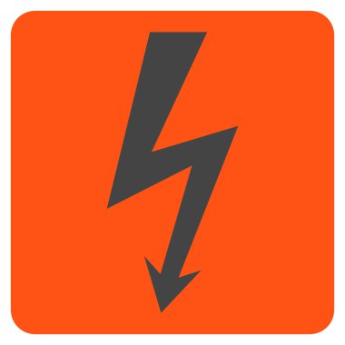 Yüksek Gerilim Düz Vektör Simgesi