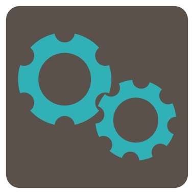 dişliler düz vektör simgesi