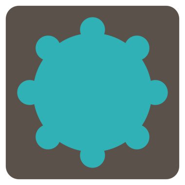 dişli düz vektör simgesi