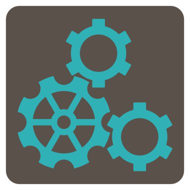 Dişliler Düz Vektör Piktogram