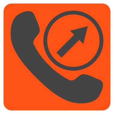 Giden çağrı düz vektör piktogram