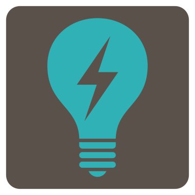 Elektrikli ampul düz vektör piktogram