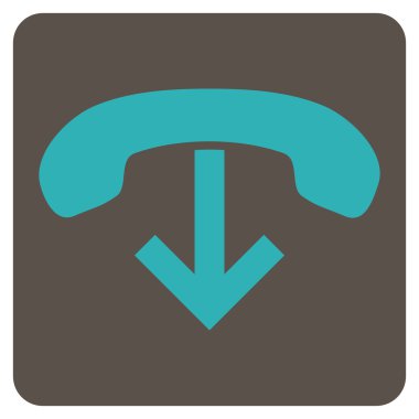 Düz vektör piktogram telefon asmak