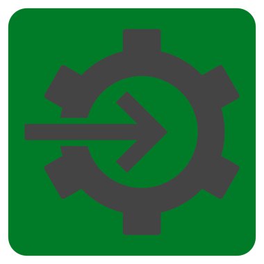 COG Tümleştirme düz vektör simgesi