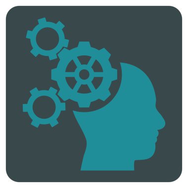 Beyin Mekaniği Düz Vektör Simgesi