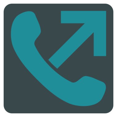 Giden arama düz vektör simgesi