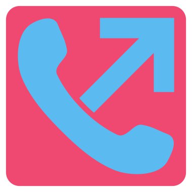 Giden arama düz vektör simgesi