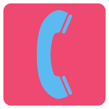 Alıcı düz vektör sembol telefon