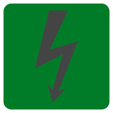 Yüksek Gerilim Düz Vektör Simgesi