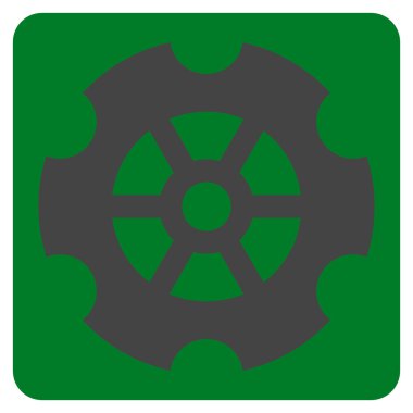 dişli düz vektör simgesi