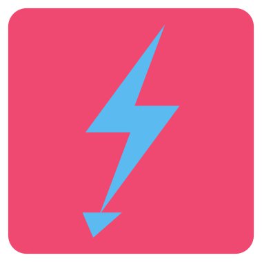 Elektrik Strike düz vektör piktogram