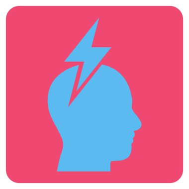 Baş ağrısı düz vektör simgesi