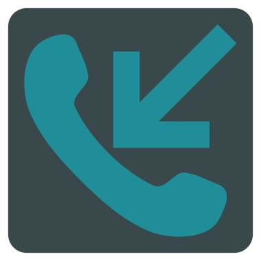 Gelen çağrı düz vektör piktogram