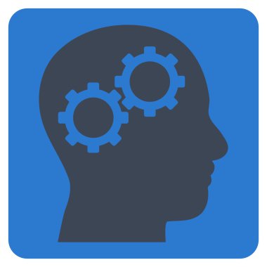 Beyin Dişlileri Düz Vektör Piktogramı