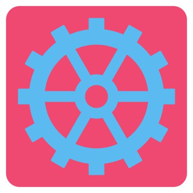 dişli düz vektör simgesi