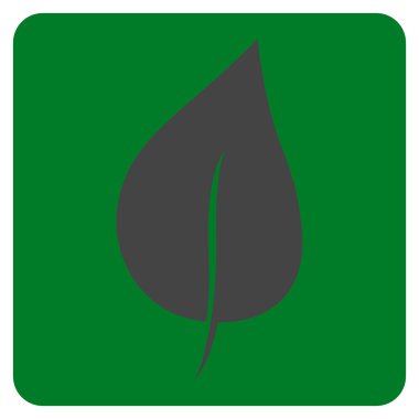 Bitki yaprak düz vektör simgesi