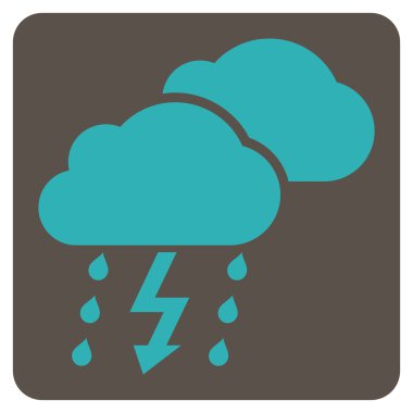 Fırtına düz vektör piktogram