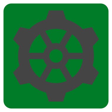 dişli düz vektör simgesi