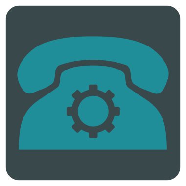 Telefon ayarları düz vektör simgesi