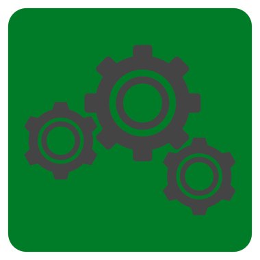 Dişliler Düz Vektör Piktogram